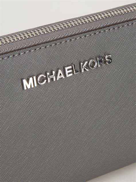 grey michael kors wallet